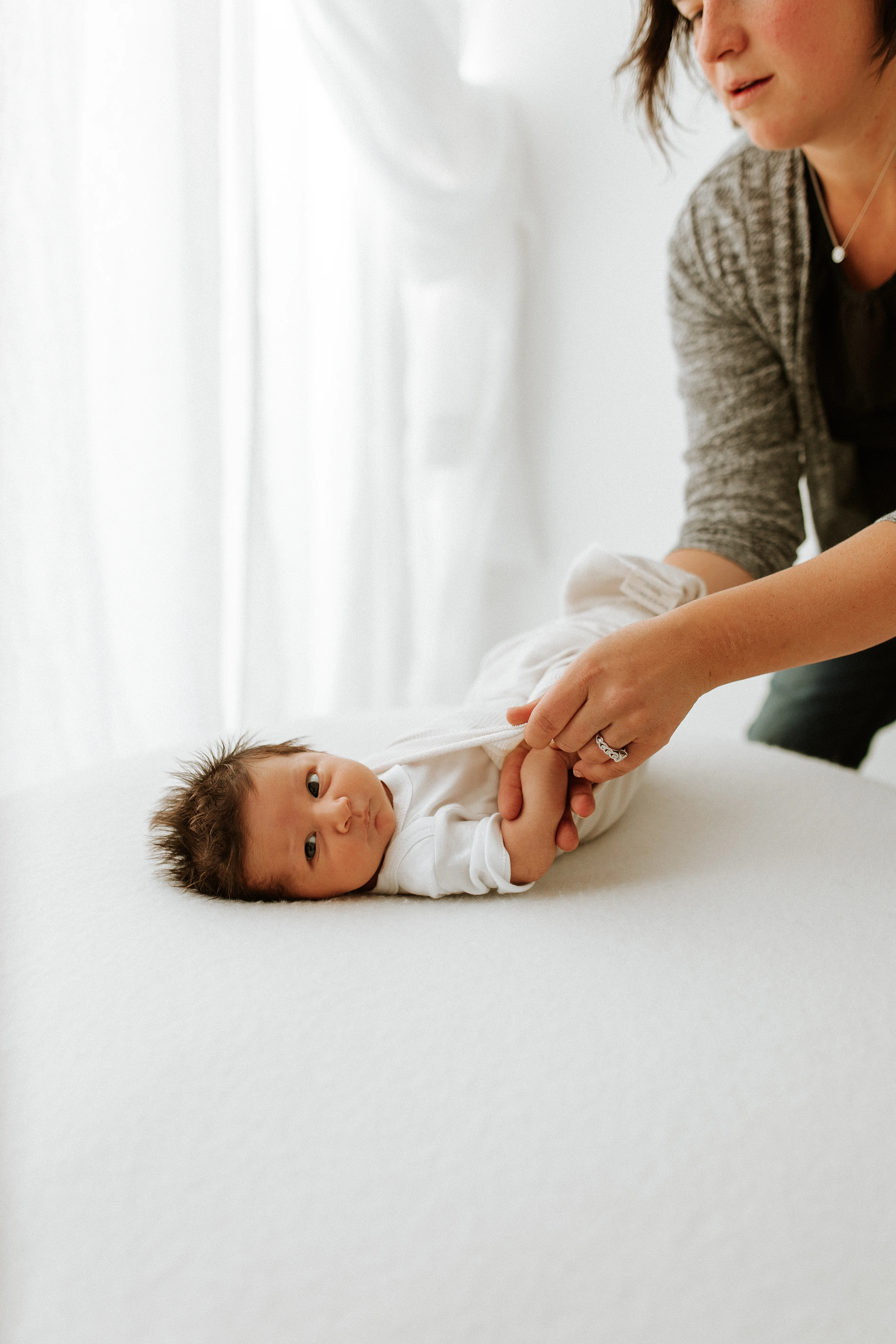 Bamboo Blend Beige Swaddle Sleep Sack - Image 3