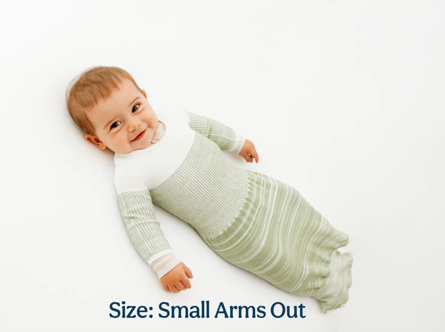 Bamboo Blend Mint Arms Out™ Long Sleeve Sleep Sack - Image 2