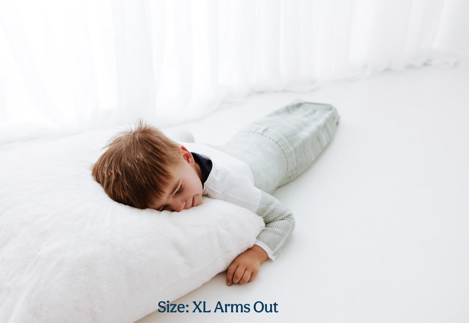 Bamboo Blend Mint Arms Out™ Long Sleeve Sleep Sack - Image 3